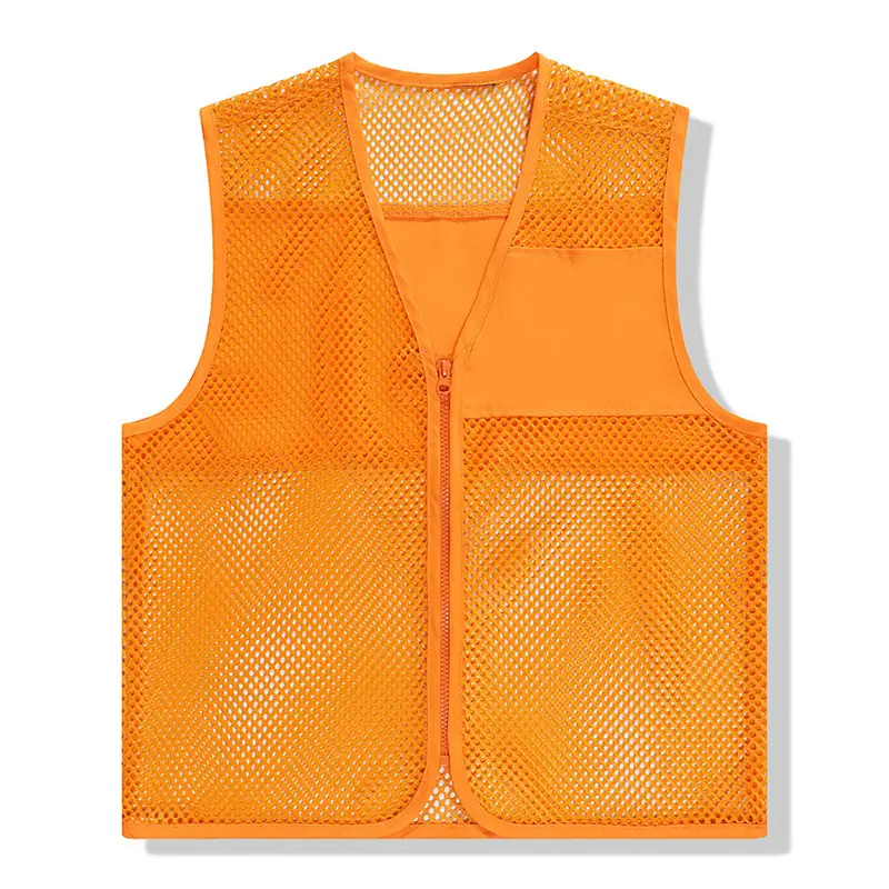 Custom Mesh Volunteer Vest Yellow Red Orange - Image 9