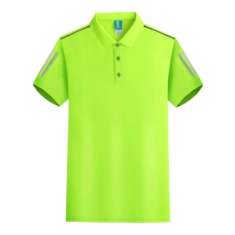 Men's Blue Polo Shirt with White Stripes - Image 6