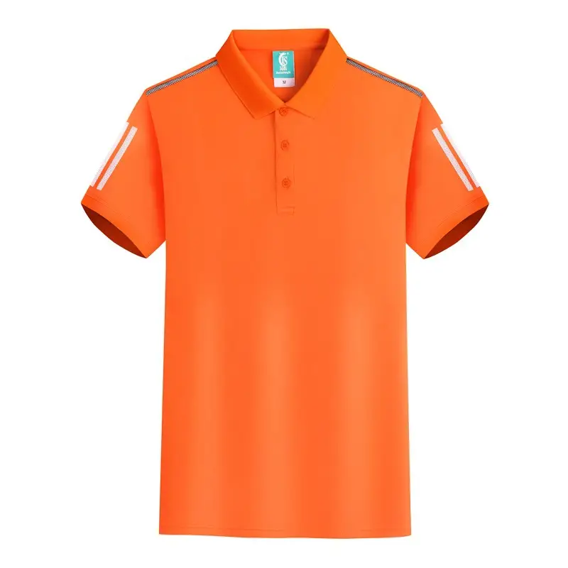 Men's Blue Polo Shirt with White Stripes - Image 7