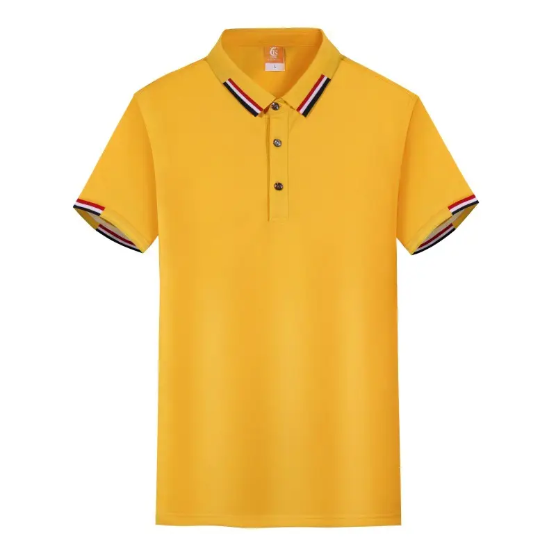 Men's Grey Polo Shirt with Red Blue Trim - Image 2