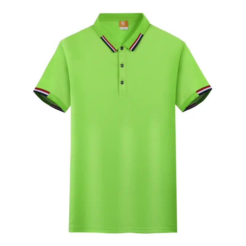 Men's Grey Polo Shirt with Red Blue Trim - Image 6