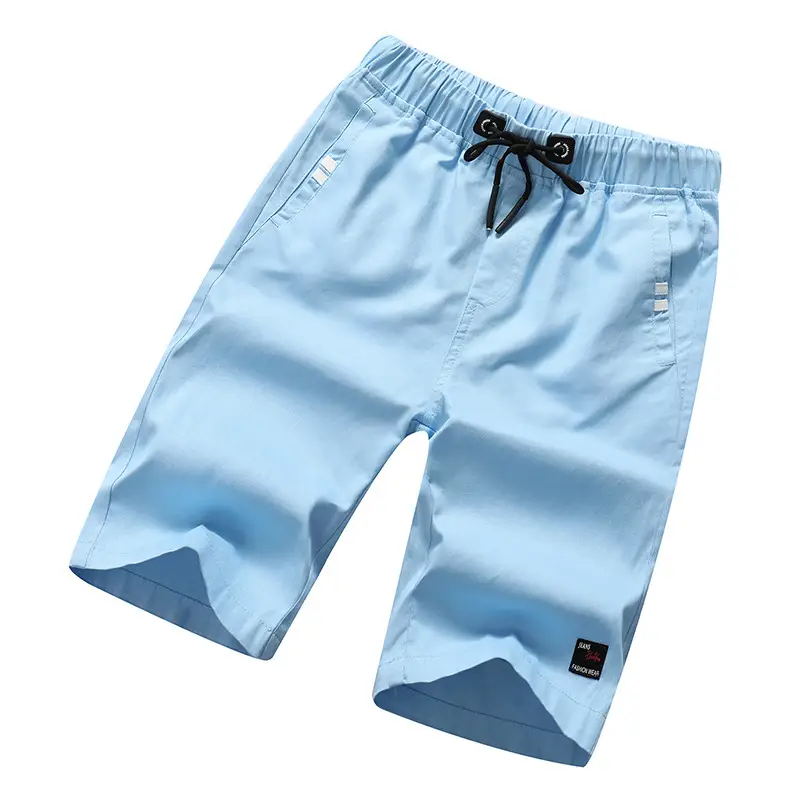 Men 2020 Light Blue Thin Summer Shorts with Nike Shoes - Image 9