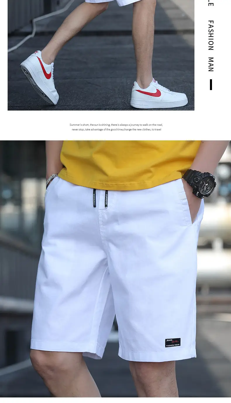 Men 2020 Light Blue Thin Summer Shorts with Nike Shoes — feature 16