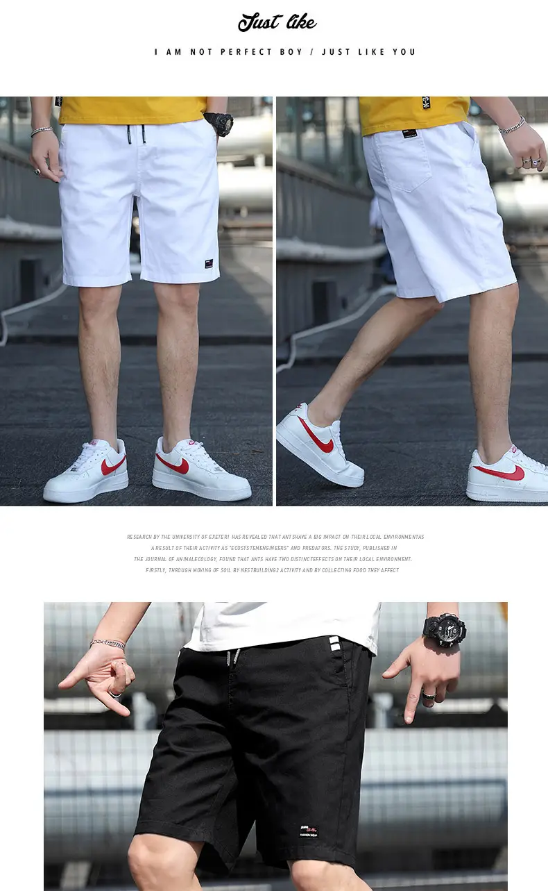 Men 2020 Light Blue Thin Summer Shorts with Nike Shoes — feature 17