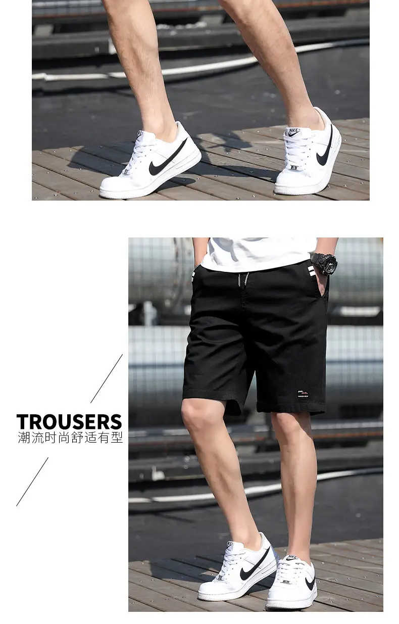 Men 2020 Light Blue Thin Summer Shorts with Nike Shoes — feature 18