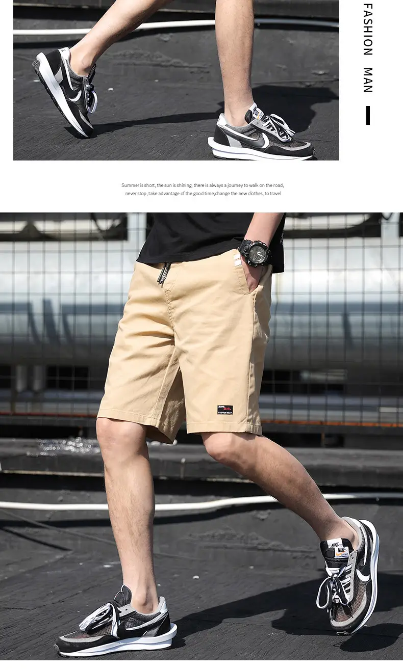 Men 2020 Light Blue Thin Summer Shorts with Nike Shoes — feature 23