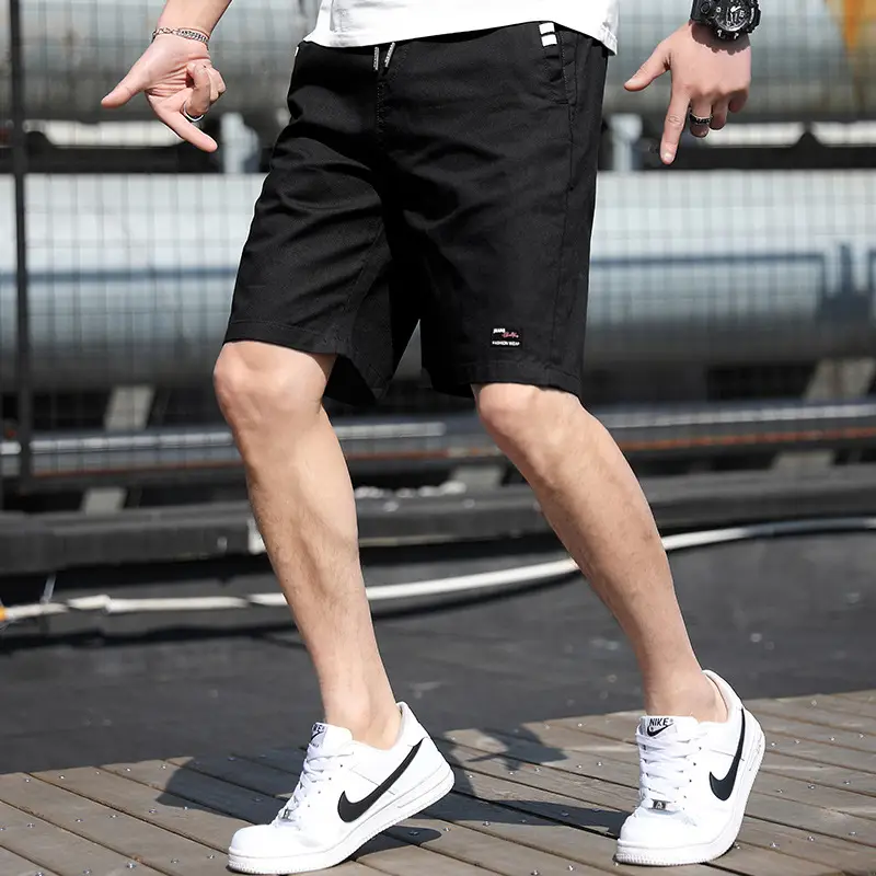 Men 2020 Light Blue Thin Summer Shorts with Nike Shoes - Image 2