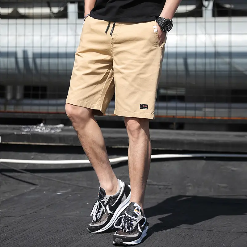 Men 2020 Light Blue Thin Summer Shorts with Nike Shoes - Image 3