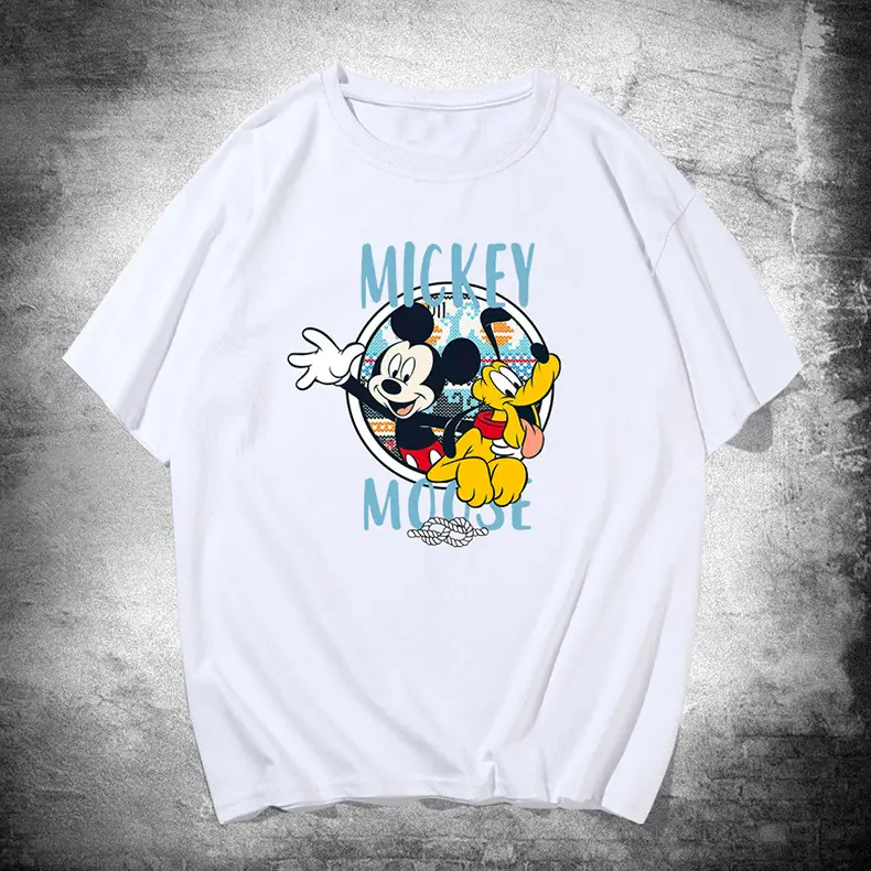 Y American Style Cotton Mickey Printed T-Shirt Yellow - Image 2