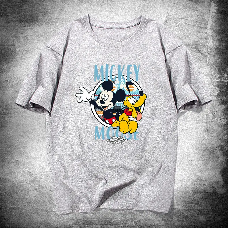 Y American Style Cotton Mickey Printed T-Shirt Yellow - Image 7