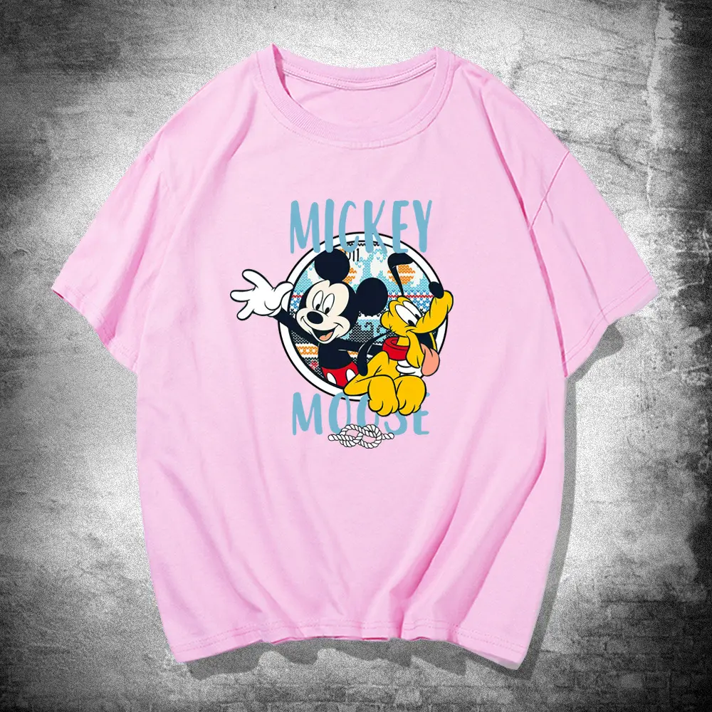 Y American Style Cotton Mickey Printed T-Shirt Yellow - Image 8