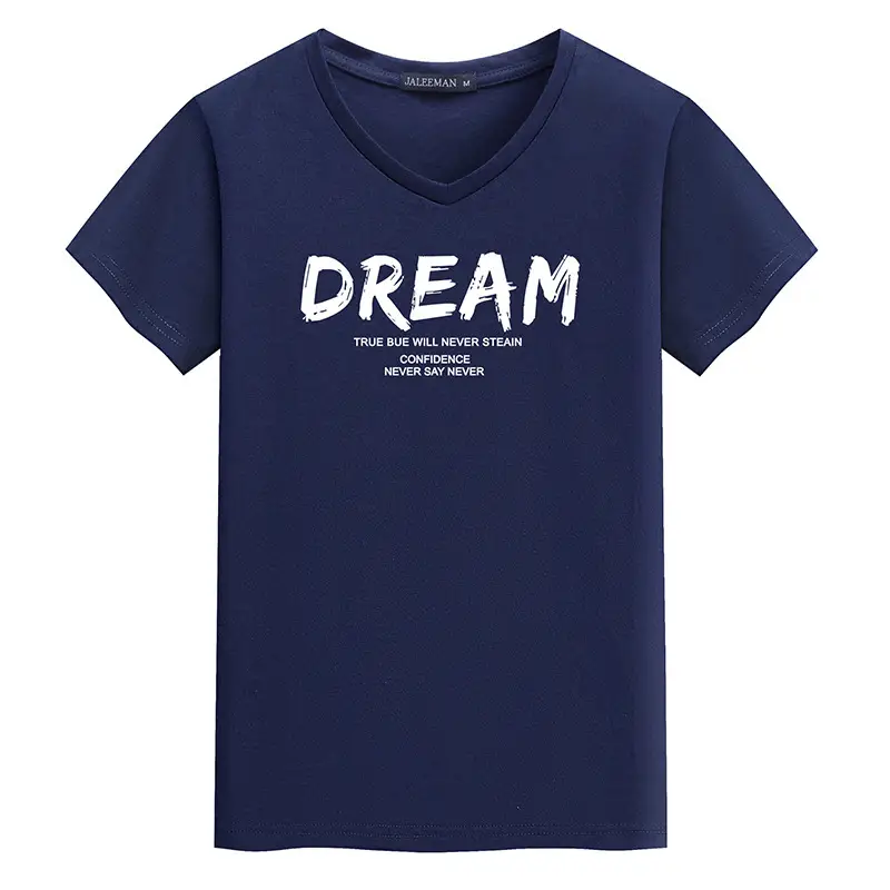 Men's Navy Dream Print V-Neck T-Shirt - Image 8