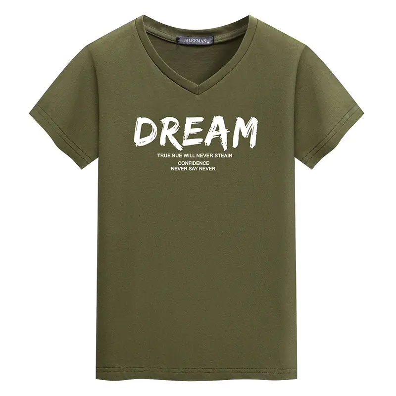 Men's Navy Dream Print V-Neck T-Shirt - Image 4