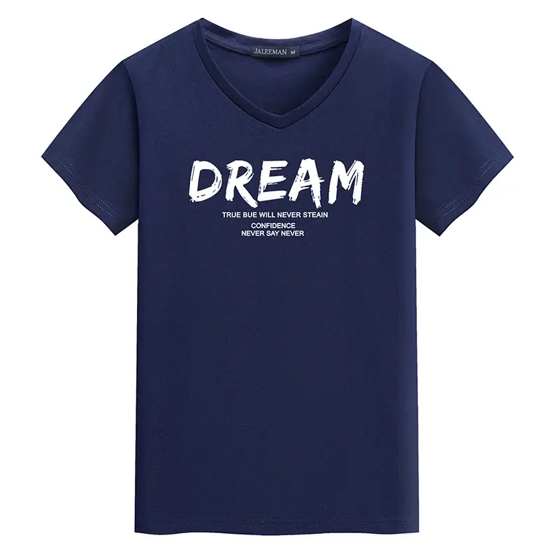 Men's Navy Dream Print V-Neck T-Shirt - Image 5