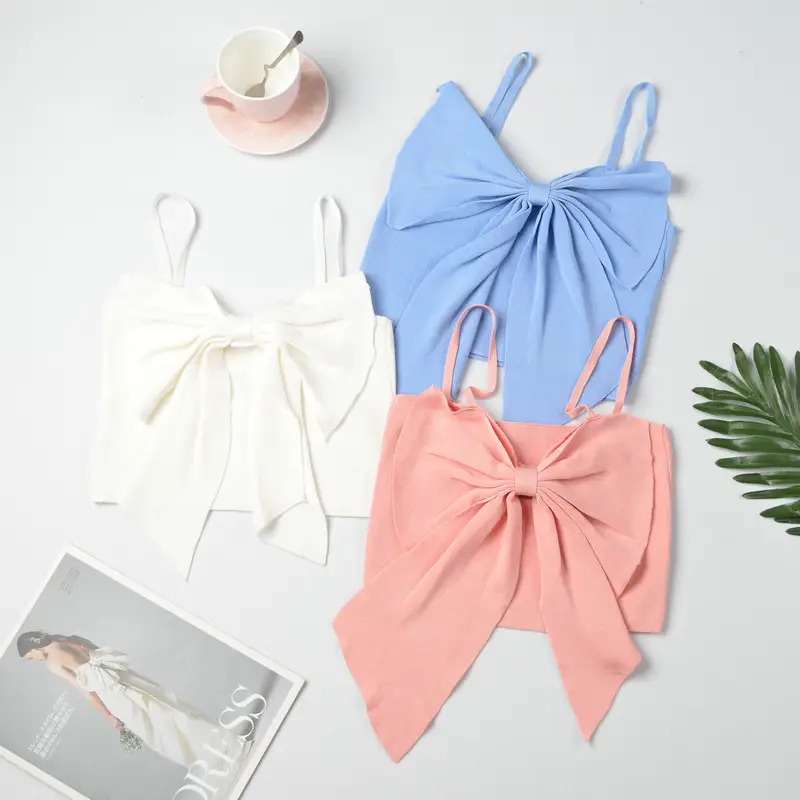 Bow Strap Women's Summer Top Vest Inner Wear Sexy — feature 1