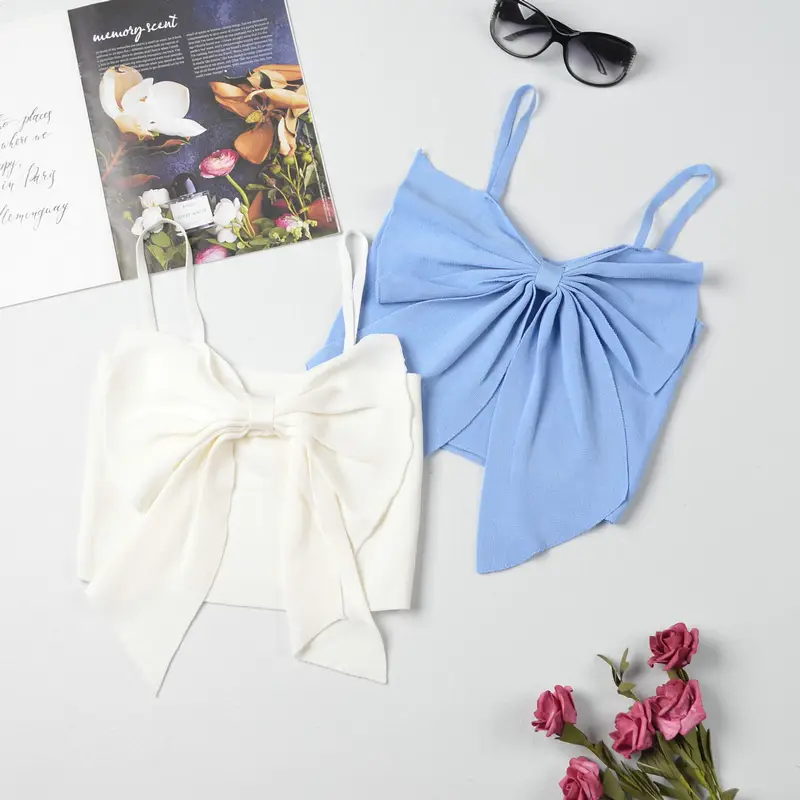 Bow Strap Women's Summer Top Vest Inner Wear Sexy — feature 3