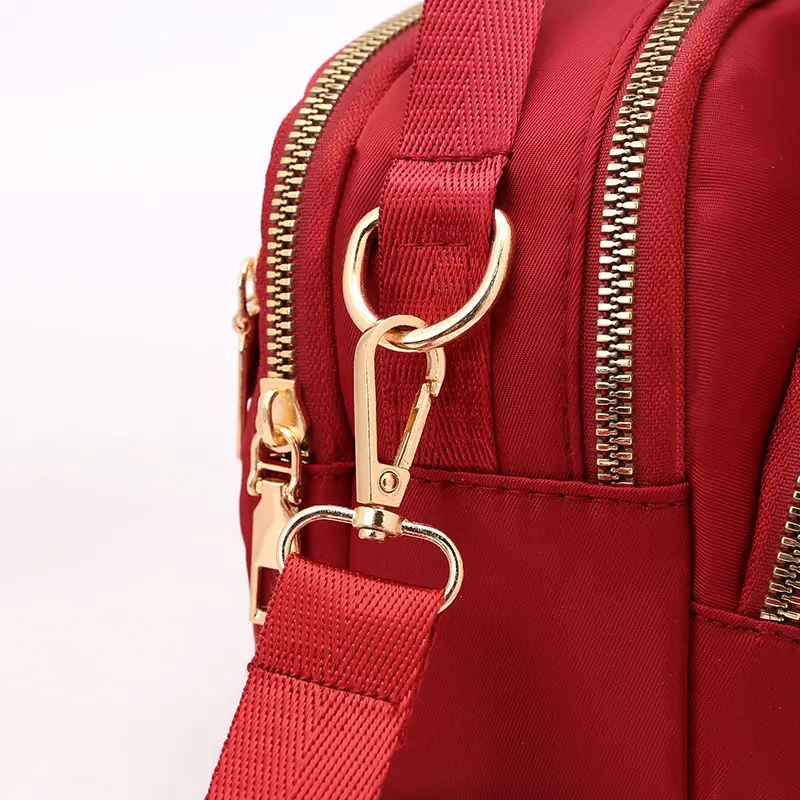 Red Korean Style Women's Canvas Shoulder Bag - Image 7
