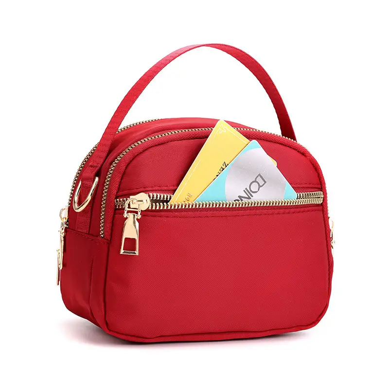 Red Korean Style Women's Canvas Shoulder Bag - Image 9