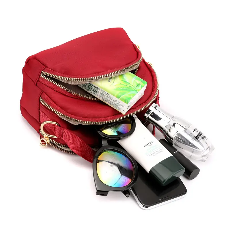 Red Korean Style Women's Canvas Shoulder Bag - Image 10
