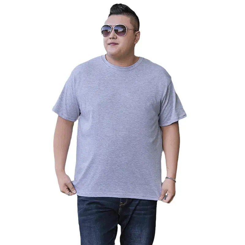 Summer Cotton Red T-Shirt Large Round Neck Half Sleeve - Image 11
