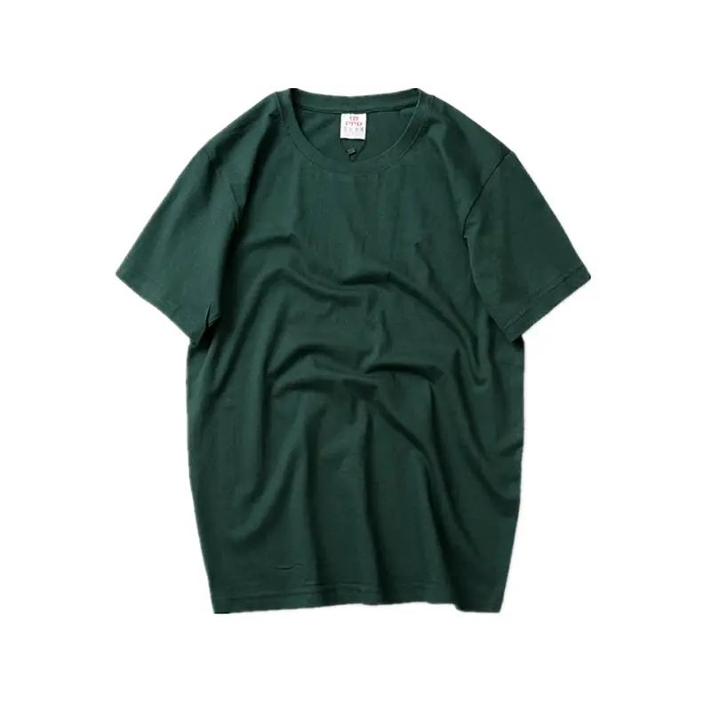 2023 Green Pure Color T-Shirt Plus Size Men - Image 4
