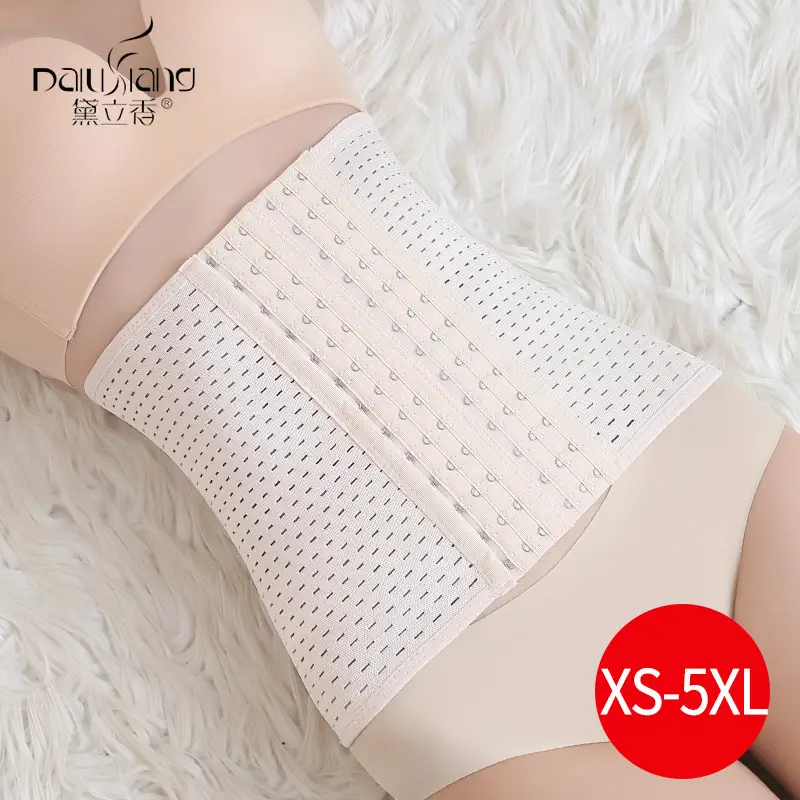 Adjustable Plastic Abdominal Belt with 6-Row Buckle