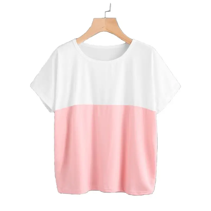 Korean Style Plus Size Loose Slimming T-Shirt Blue White — feature 3