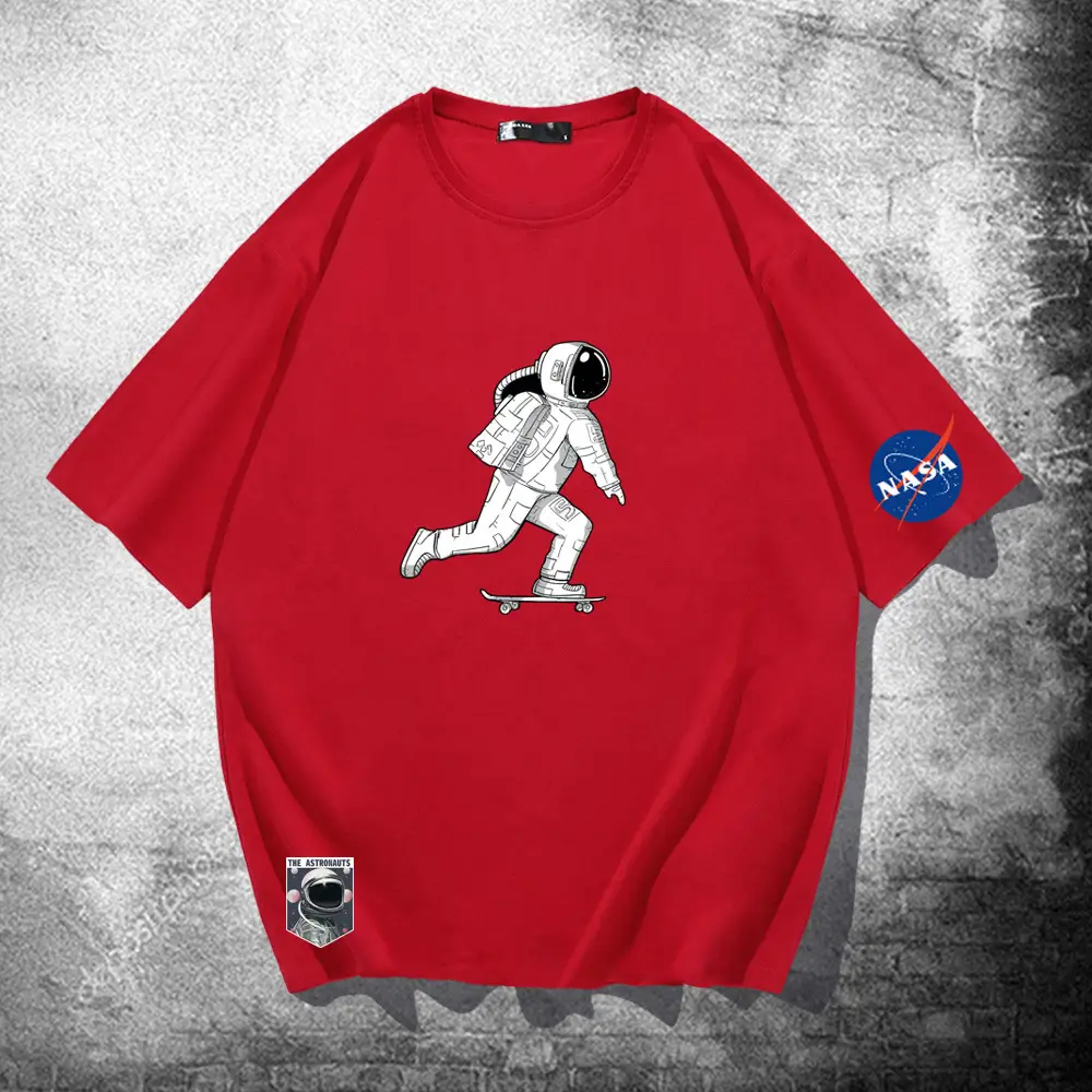 Men NASA Printed T-Shirt White Short Sleeve - Image 10
