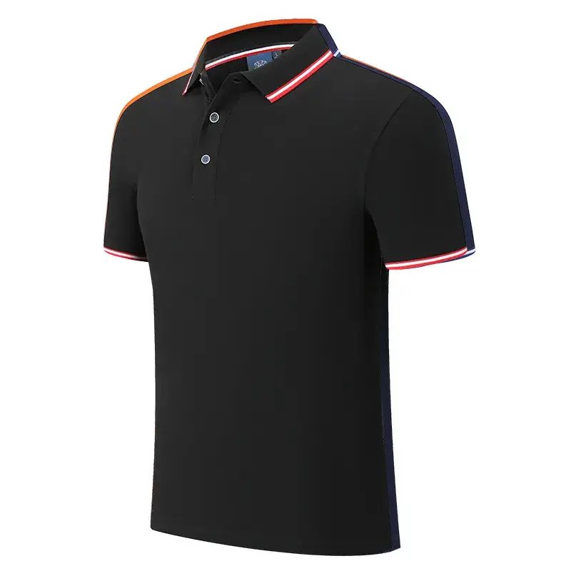 Men & Women Orange Polo Shirt with Logo Embroidery - Image 4