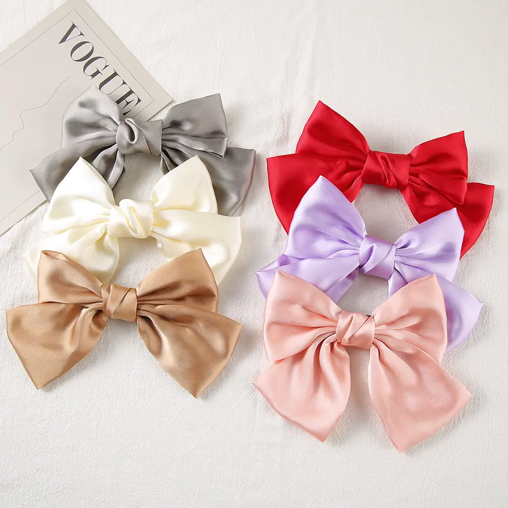 Pink Bow Hairpin for Girls Spring Clip - Image 14