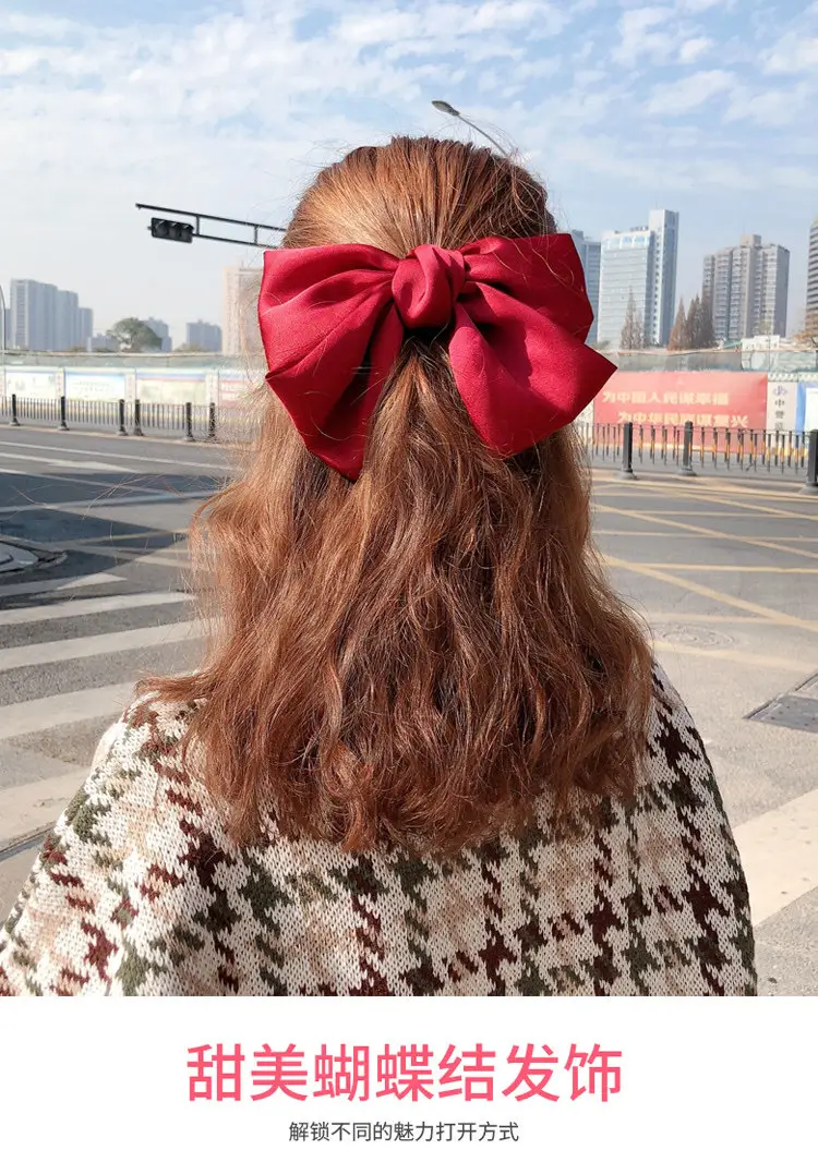 Pink Bow Hairpin for Girls Spring Clip — feature 1