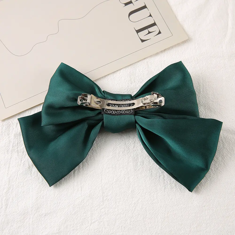 Pink Bow Hairpin for Girls Spring Clip — feature 12