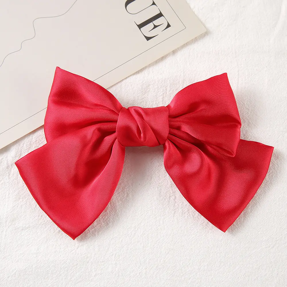Pink Bow Hairpin for Girls Spring Clip - Image 11