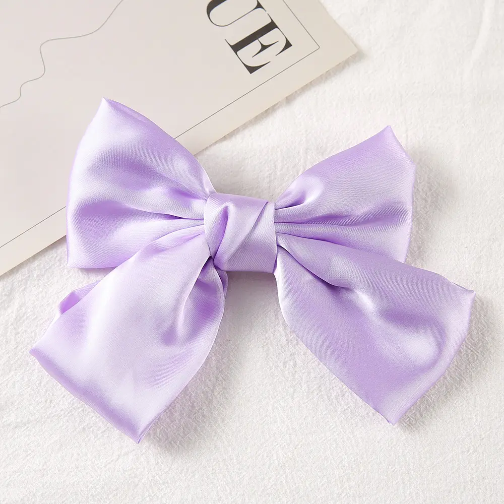 Pink Bow Hairpin for Girls Spring Clip - Image 12
