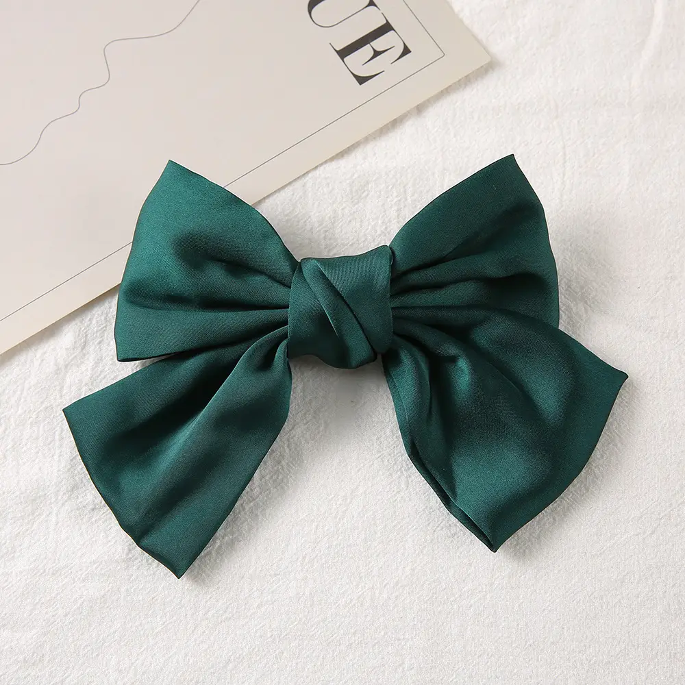 Pink Bow Hairpin for Girls Spring Clip - Image 3