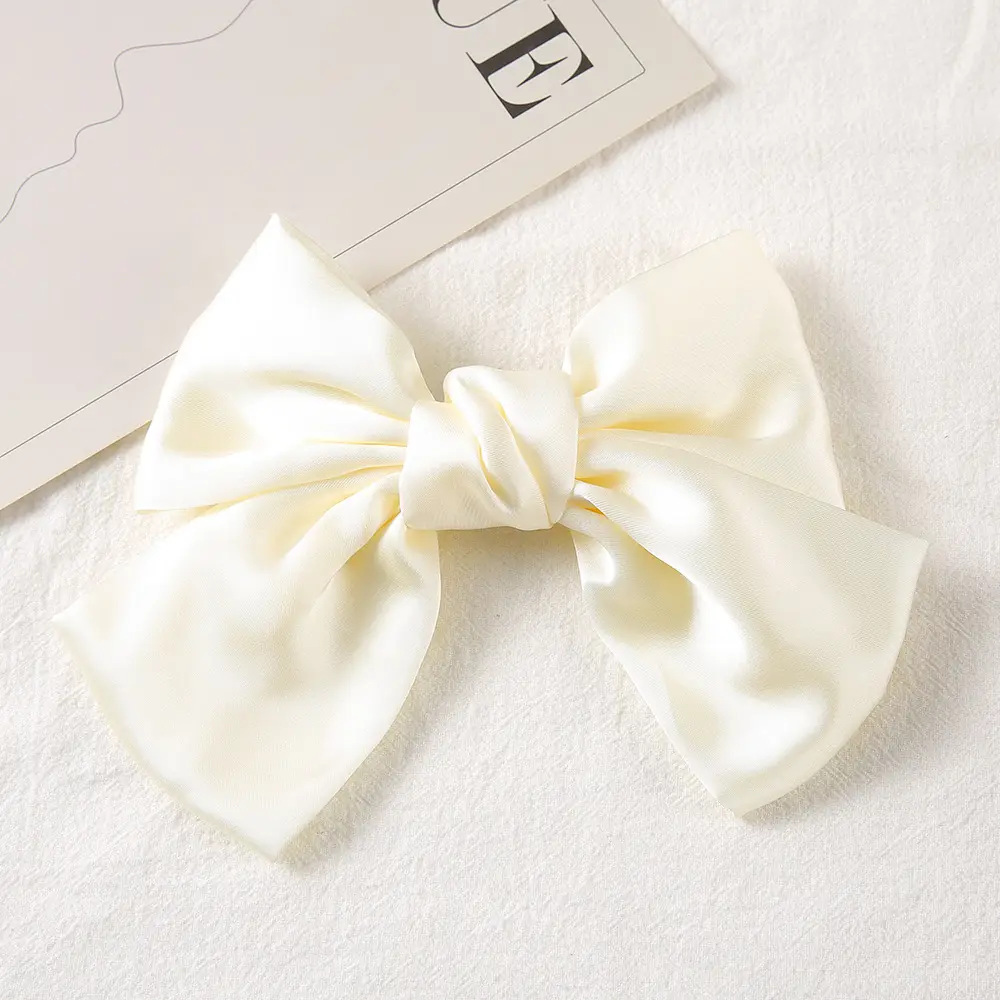 Pink Bow Hairpin for Girls Spring Clip - Image 9