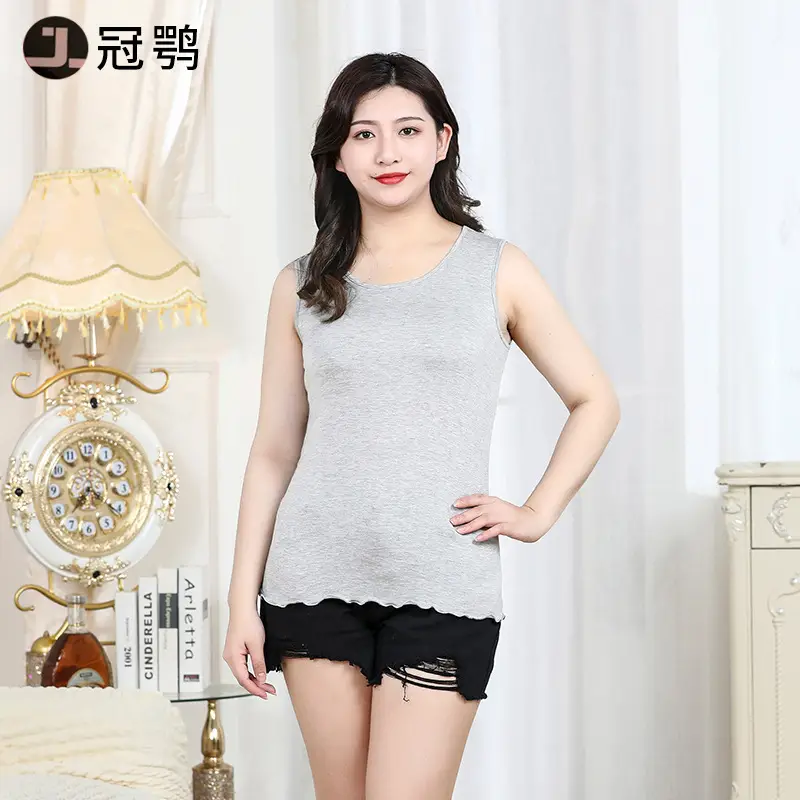 Women's Red Sleeveless Vest Plus Size Modal Fabric - Image 5