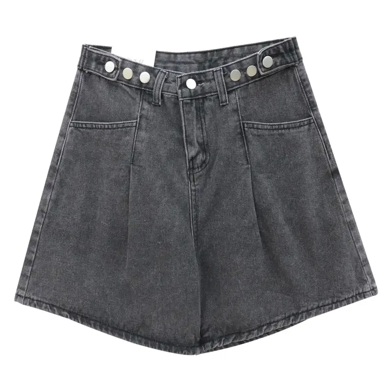 Women White Slimming Shorts Korean Style Loose Wide Leg Pants - Image 8