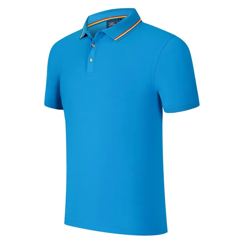 New Summer Lapel Polo Shirt Red Custom Embroidered - Image 4