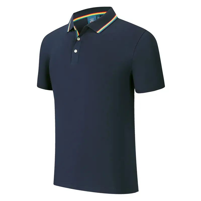New Summer Lapel Polo Shirt Red Custom Embroidered - Image 5