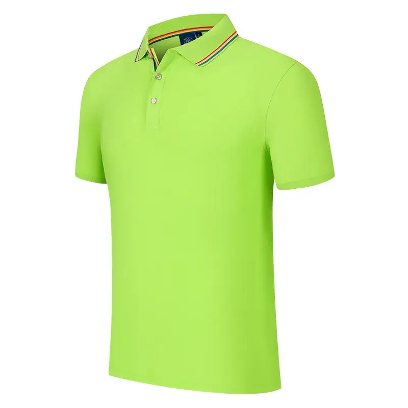 New Summer Lapel Polo Shirt Red Custom Embroidered - Image 6