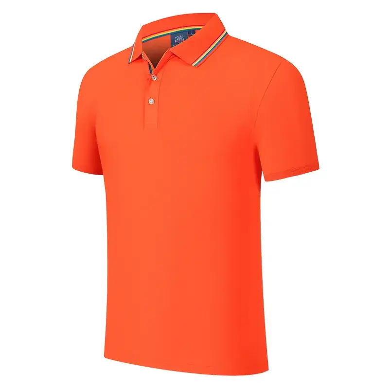 New Summer Lapel Polo Shirt Red Custom Embroidered - Image 7
