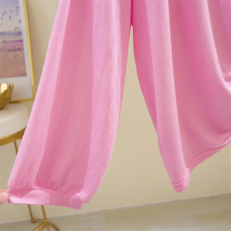 Long Sleeve Sunscreen T-Shirt Women Yellow Light Blue Pants Set — feature 18