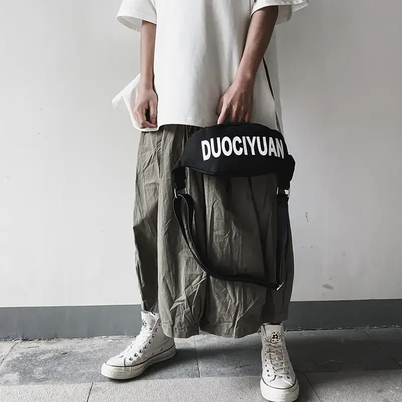 Japanese Ins Harajuku Vintage Canvas Crossbody Bag for Men Women - Image 4