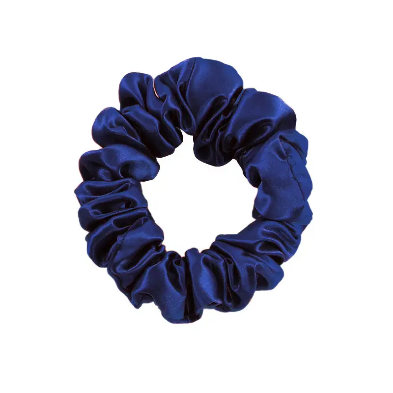 Pink Silk Hair Scrunchie 22mm French Style