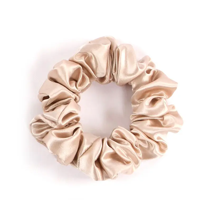 Pink Silk Hair Scrunchie 22mm French Style