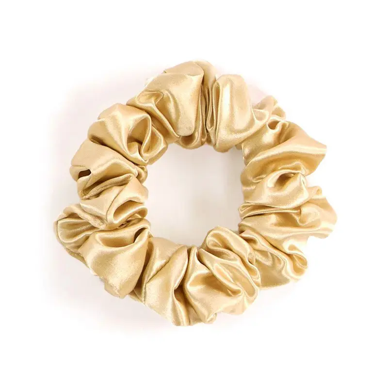Pink Silk Hair Scrunchie 22mm French Style