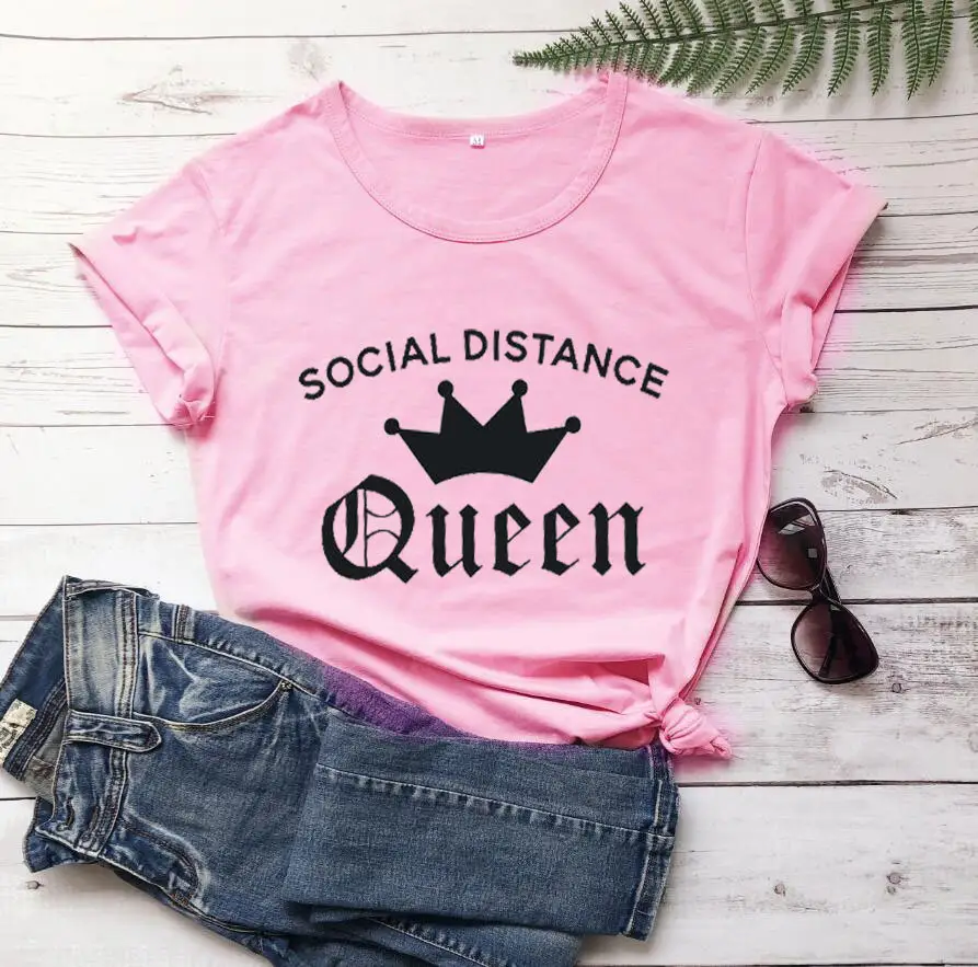 Black Queen Crown Social Distance T-Shirt