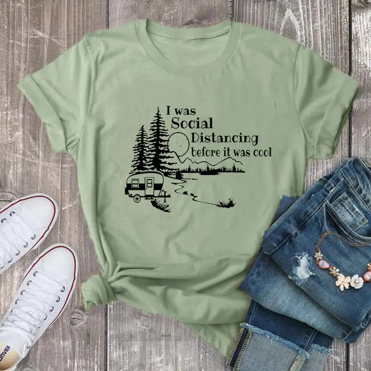 Social Distancing T-Shirt Grey Short Sleeve - Image 4