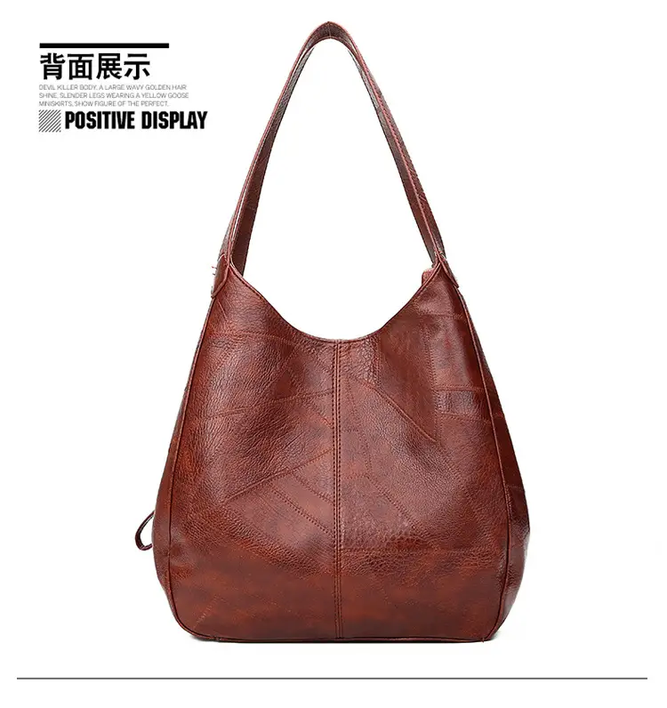 Black Leather Shoulder Bag with Multiple Compartments for Women — feature 31